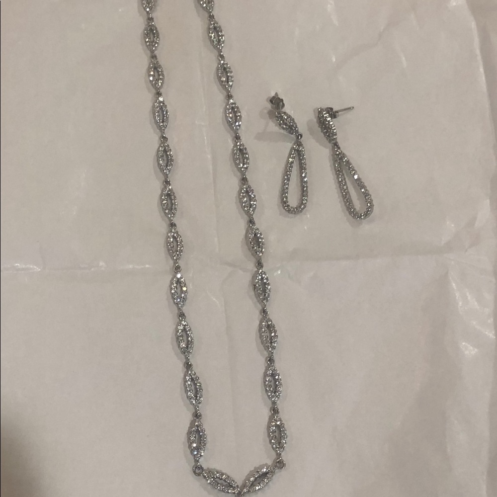 Fancy Sterling Silver Cubic Zirconia Eternity Set - Picture 5 of 6